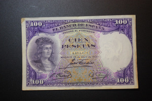 100 pesetas Spanyolország 1931