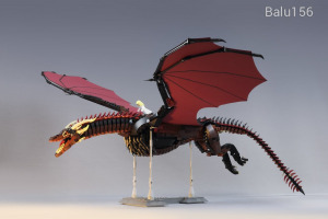 Lepin Trónok Harca Drogon Sárkány Lego MOC elemekkel