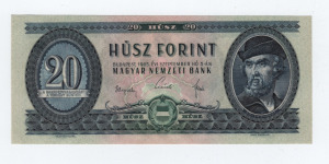 1965 20 forint UNC