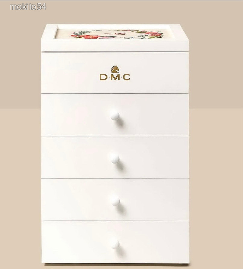 DMC moduláris fonaltároló doboz ( 5 részes,fehér fa ) - Vatera.hu