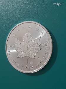 2024 Kanada 5 dollár, 1 uncia színezüst érme