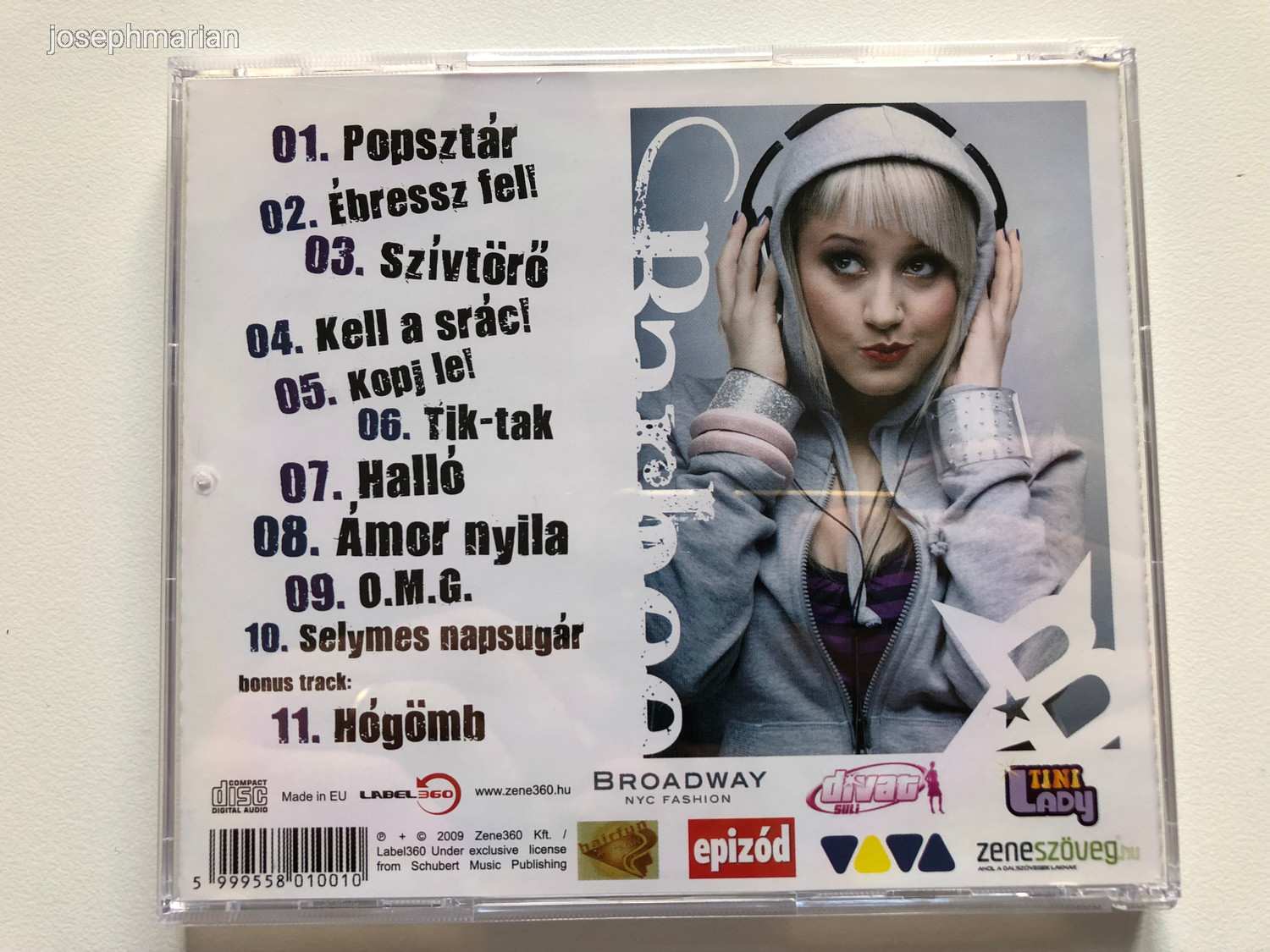 Barbee - Popsztár | CD Album | 2009 | Zene360 / Label360 Z360-0001 | Made in EU | VIVA magyar teen