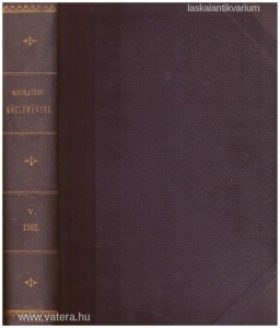 Kisérletügyi közlemények V. kötet (1902.)