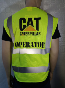 Láthatósági mellény (CAT operator-gépkezelő)