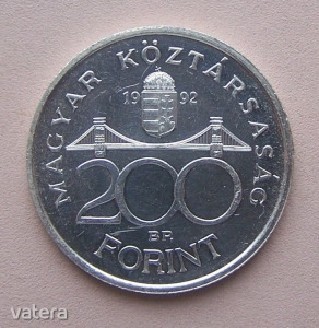 200 Forint 1992 UNC Ezüst / Így ritkább R!