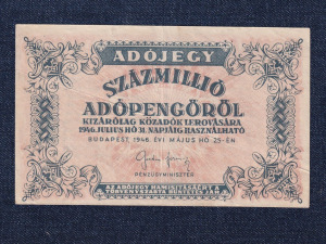 Adójegyek 100000000 Adópengő bankjegy 1946 (id56027)