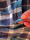 152-es F&F kék-szürke kockás pamutvászon, oldalzsebes fiú halásznadrág Kép