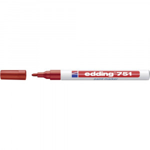 Edding 4-751002 edding 751 paint marker Lakk jelölő Piros 1 mm, 2 mm 1 db/csomag