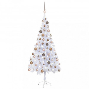 megvilágított műkarácsonyfa 620 ággal gömb szettel 180 cm