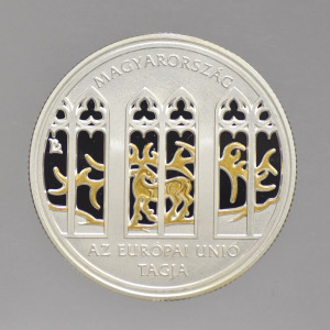 2004  UNIO tagság  ezüst 5000 Forint  ( részben aranyozott )  PP  -SV256