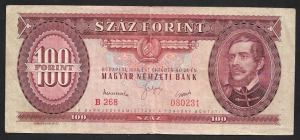 100 forint 1949 F 1 ft-ról