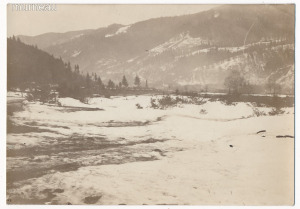 I. vh-s eredeti fotó, Román front, Erdély, Ojtoz télen, ca. 1917