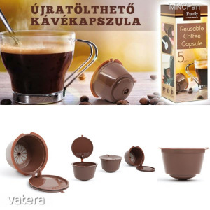 Újratölthető Kávékapszula kávé kapszula Teakapszula 5 db-os készlet / Dolce Gusto