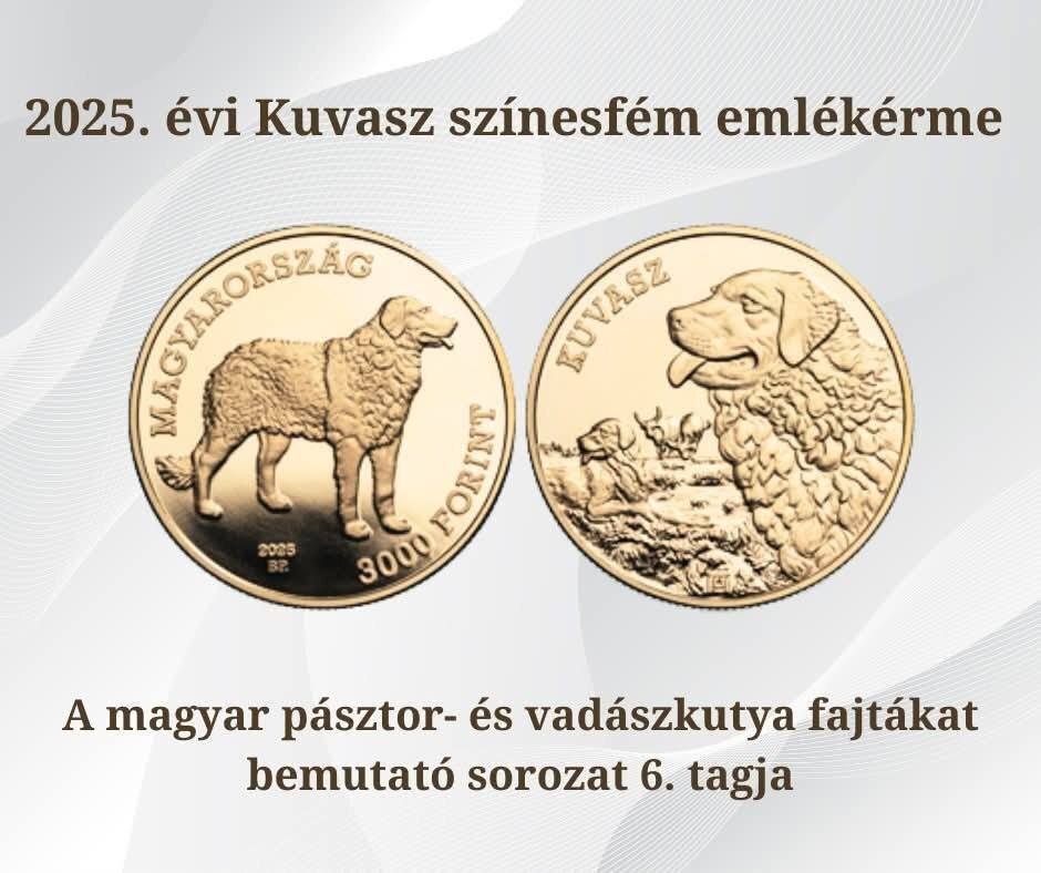 2025. KUVASZ MAGYAR PÁSZTOR- ÉS VADÁSZKUTYA FAJTÁK VI. KAPSZULÁBAN (BU) 3000 Ft UNC .