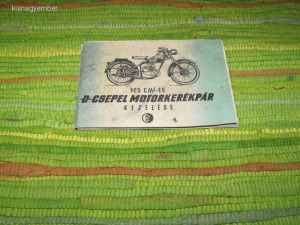 125 cm-es D-Csepel motorkerékpár kezelése 1956.
