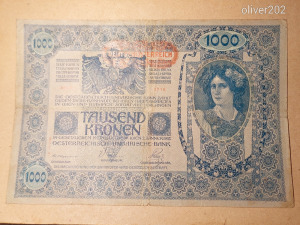 1902   OSZTRÁK MAGYAR  BANK  1000  KORONA    !!!   1   CSAK NAGY BORÍTÉKBA