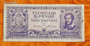 1946 -os Tízmillió / 10.000.000 B.-pengő bankó Ritka !!! (L0551)