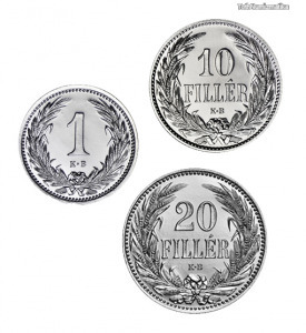 Ferenc József 1 10 20 Fillér 1906 UV ezüst leveret