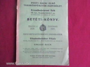 Pesti Hazai Első Takarékpénztár-Egyesület Erzsébetvárosi Fiók betétkönyv, 1946-maradt 90000 P.