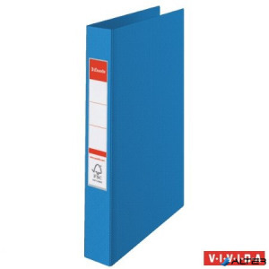 Gyűrűs könyv, 2 gyűrű, 42 mm, A4, PP, ESSELTE Standard, Vivida kék