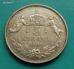 1907 - KB - 5 Korona ! RITKA !! KIVÁLÓ tartás