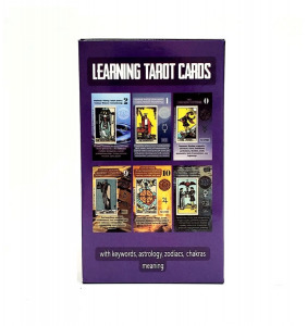 Tarot kártya pakli kulcsszavakkal, asztrológiai és csakra szimbólumokkal (új, bontatlan, fóliázott)