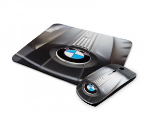 BMW mintás vezetéknélküli egér és egérpad 2