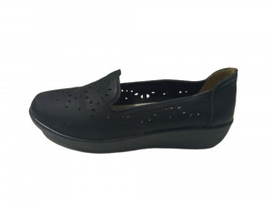 38-as fekete áttört mintás kényelmes cipő - G. River