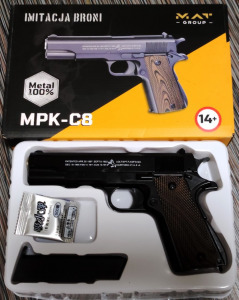 Új fém MPK-C8 airsoft pisztoly airsoft fegyver