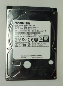 Toshiba 320GB laptop / notebook HDD merevlemez SATA 100/100 #UZ8S