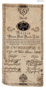 5 Gulden Bankócédula 1800