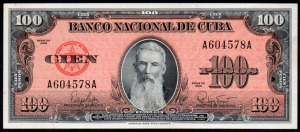 Kuba 100 pesos UNC 1959