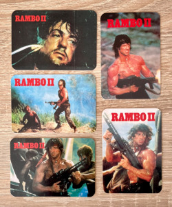 5 db-os Retro Rambo Kártyanaptár Sorozat (1986) - Sylvester Stallone
