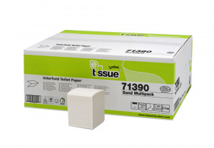 Celtex E-Tissue hajtogatott toalettpapír, recy, 2 réteg, 10,5x18cm, 36x250 lap