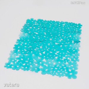 Konyhai lefolyószűrő mosogató szűrő alátét mosogatóba PVC 30x26 cm kék színben