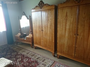 Felújított antik biedermeier hálószoba garnitúra 7 részes álom szép