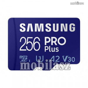 SAMSUNG PRO PLUS microSDXC / TransFlash memóriakártya 256GB, Class 10, UHS-I, U3, V30, A2, 160/12...