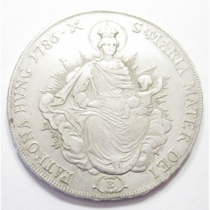 Magyarország, II. József 1 tallér 1786 B EF, 28.060g833