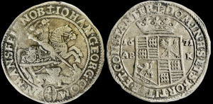 1/3 tallér - Mansfeld-Eisleben - Johann Georg III. - 1671 - ezüst
