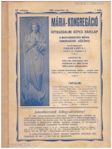 Mária - Kongregáció hitbuzgalmi képes havilap 1926