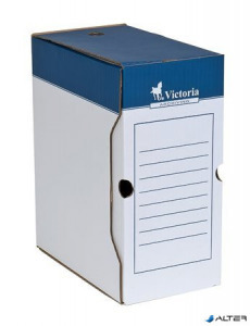 Archiválódoboz, A4, 150 mm, karton, VICTORIA, kék-fehér
