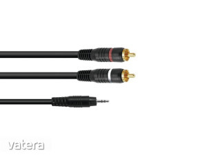 Omnitronic - 3.5 Jack/2xRCA 3 m bk Y-kábel