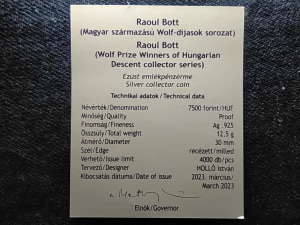 Magyarország Raoul Bott 2023 tanúsítvány (id78045)