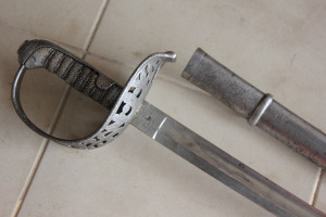 1869 M lovassági kard szablya, maratott damaszt pengével