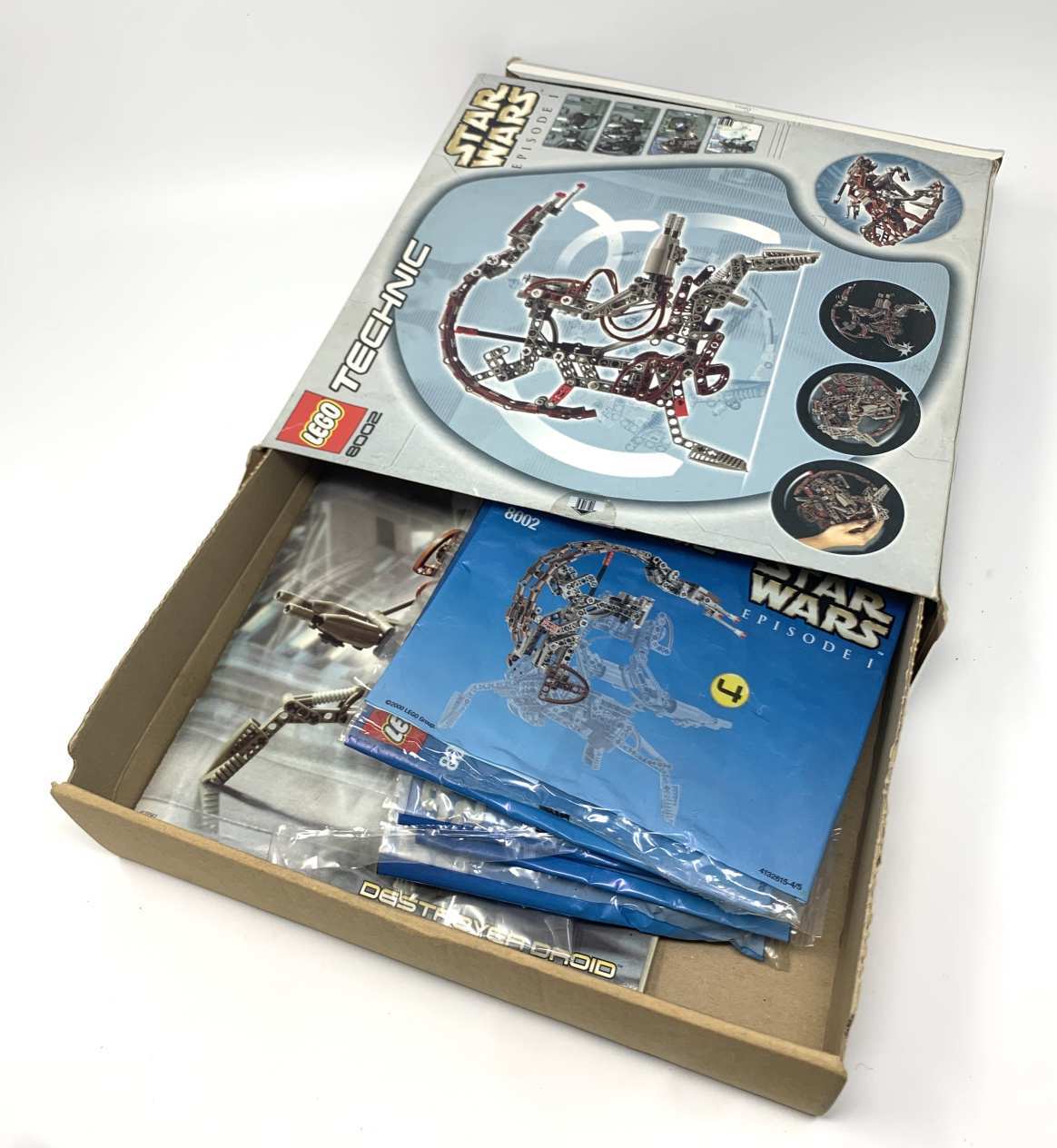 Lego Bionicle 8733 Axonn régi építő játék; Lego Technic Star Wars droid 8002 doboza! 1Ft NMÁ