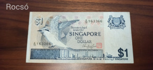 1 Dollár Szingapúr  1976 Ropogós bankjegy