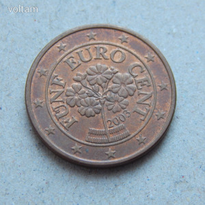 AUSZTRIA  5 EURO CENT  2003