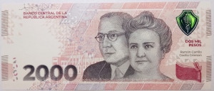 Argentína 2000 peso 2023 UNC
