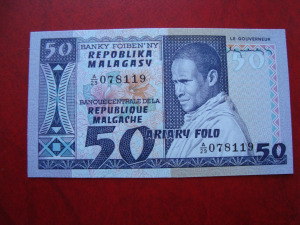 Madagaszkár 50 Francs UNC 1974