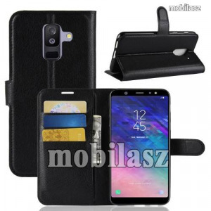 Samsung SM-A605G Galaxy A6 Plus (2018), Wallet notesz tok, Fekete